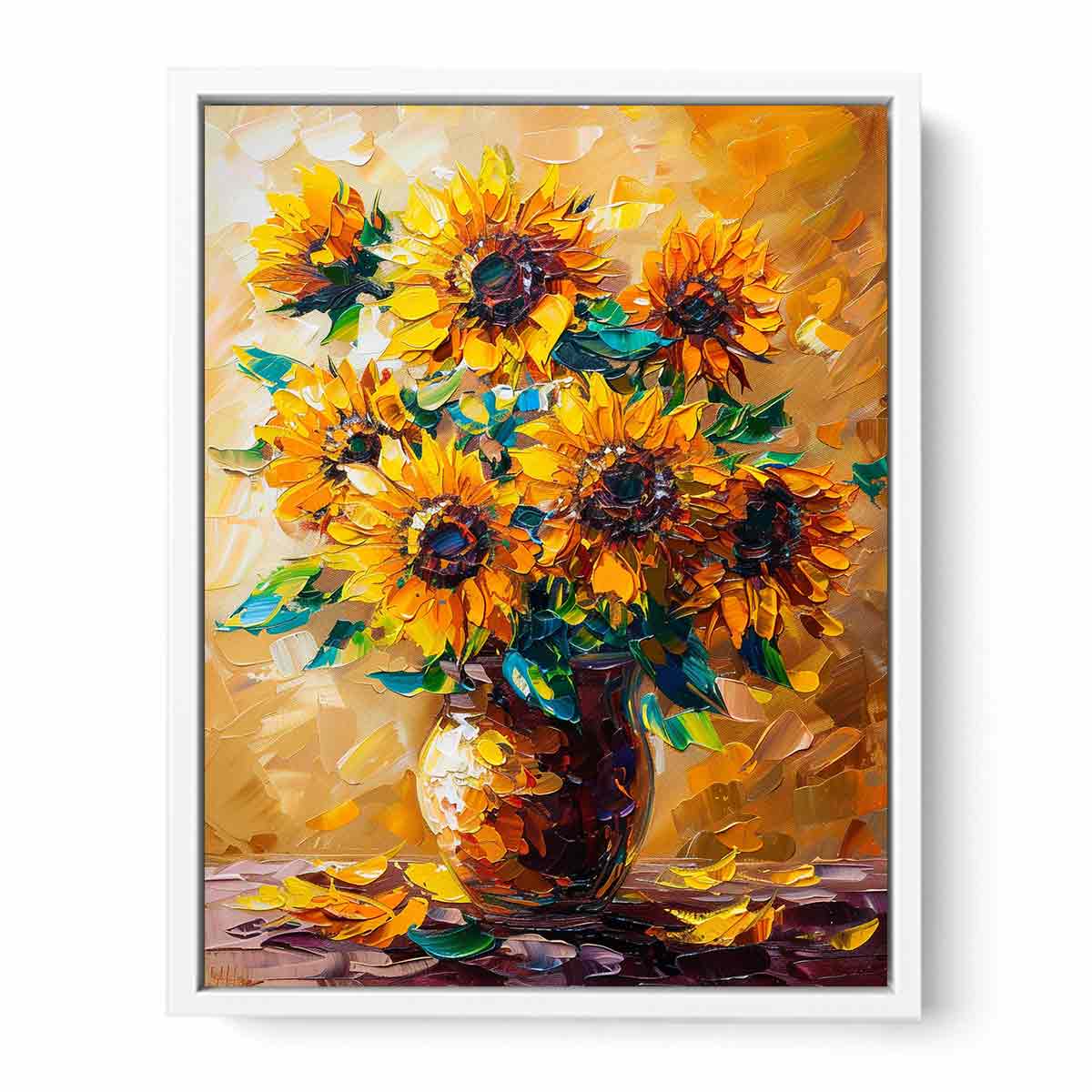 Vase Of Sunflowers Framed Print