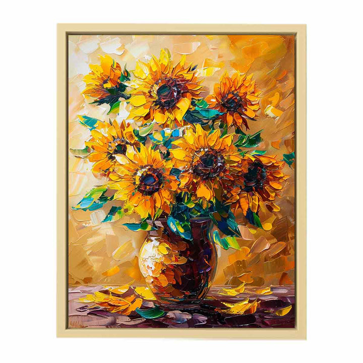 Vase Of Sunflowers  Art Print