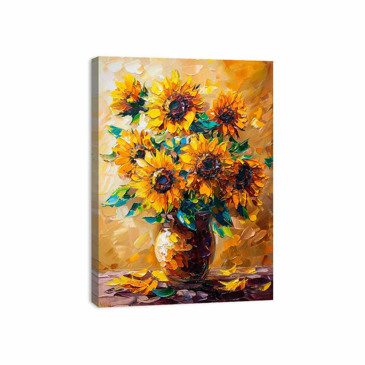 Vase Of Sunflowers Painting
