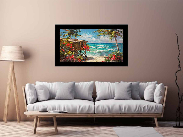 Wooden Beach House Painting