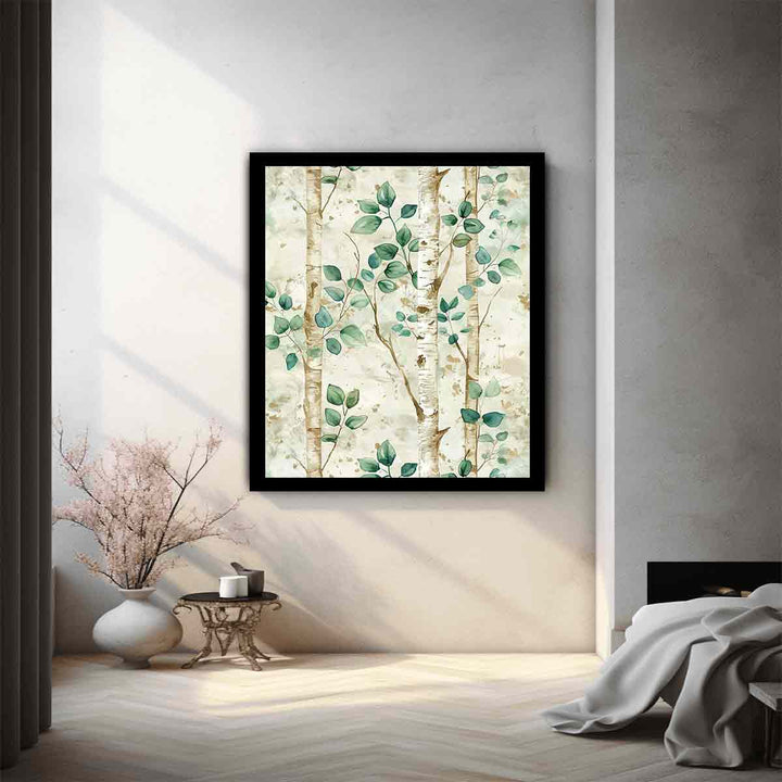 Birchtree Watercolor Painting