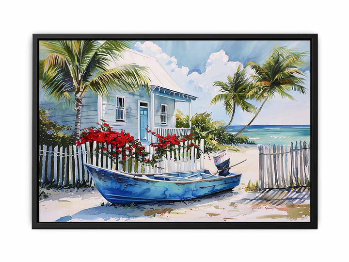 Beach House  Canvas Print