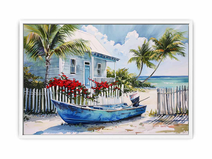 Beach House Framed Print