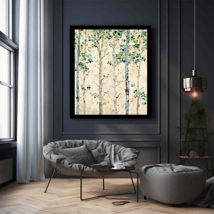 Birch Trees Painting