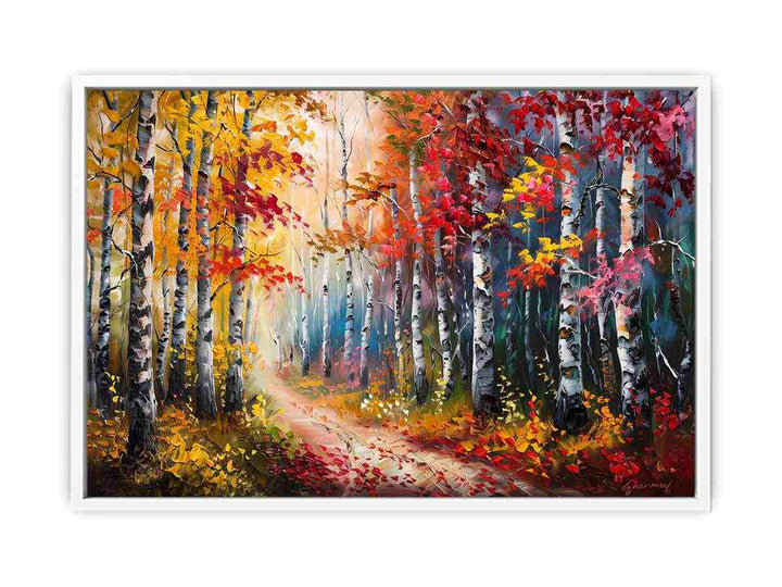 Red Forest Framed Print