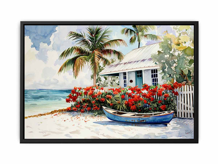 Beach House  Canvas Print