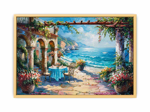 Beach Dinning  Streched canvas