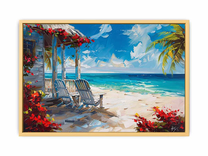 Island Cottage  Streched canvas