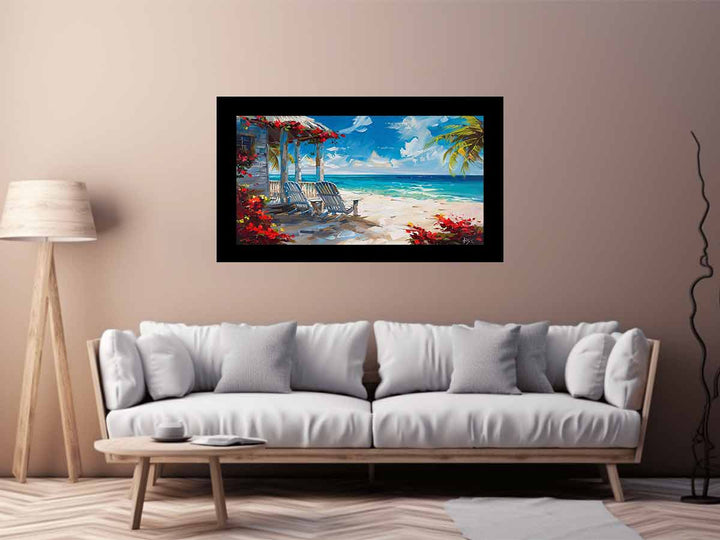 Island Cottage Painting