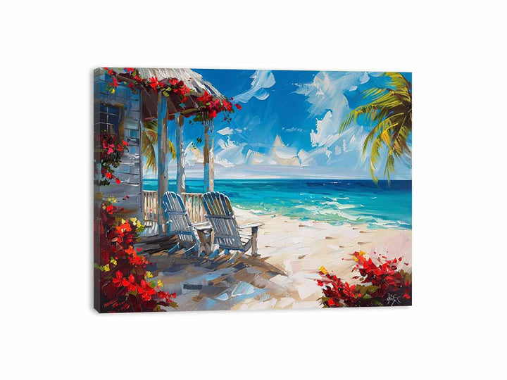 Island Cottage Painting