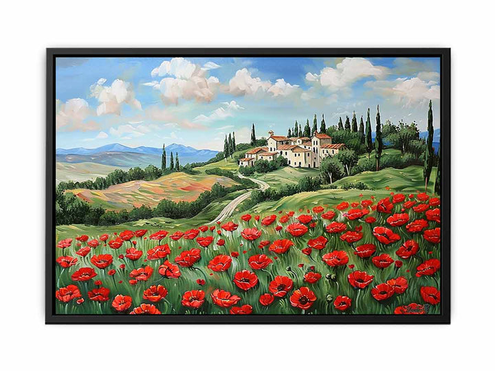 Poppies  House  Canvas Print