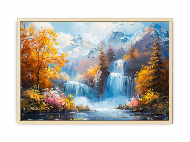 Waterfall Landscape  Art Print