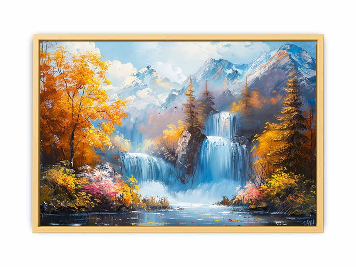 Waterfall Landscape  Streched canvas