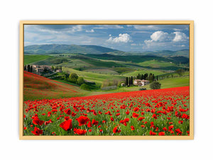 Field Of Poppies  Streched canvas