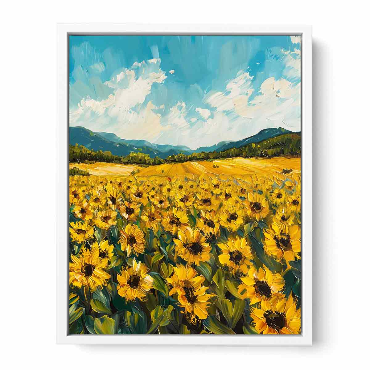 Sunflower Field Framed Print