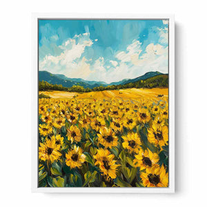 Sunflower Field Framed Print