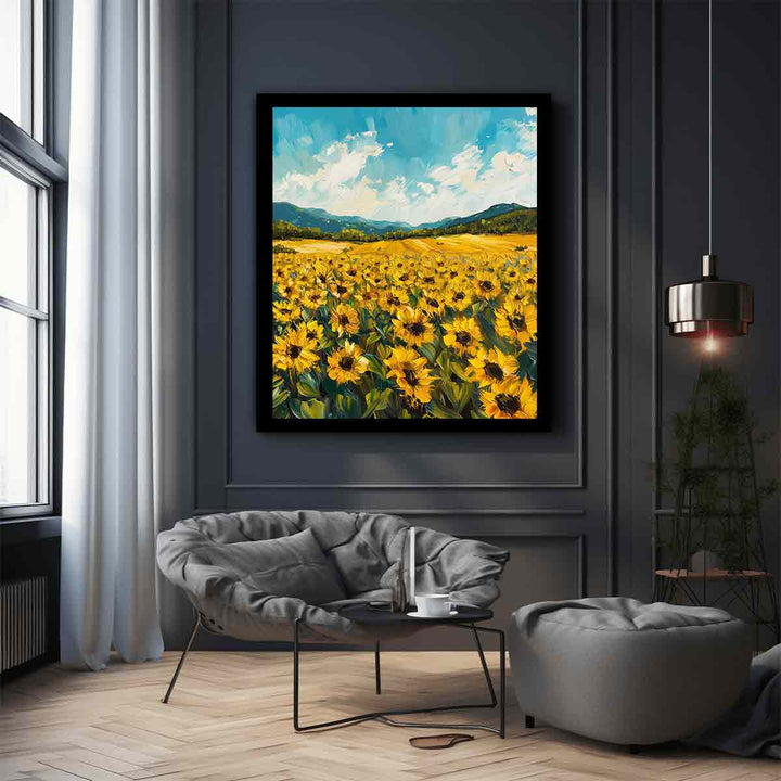 Sunflower Field Painting