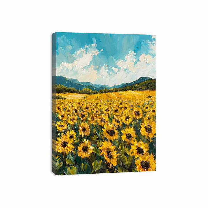 Sunflower Field Painting