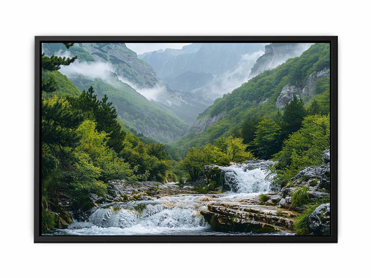 Valley Waterfall  Canvas Print