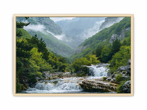 Valley Waterfall  Art Print