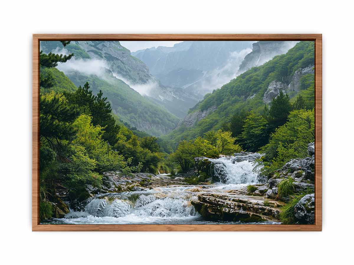 Valley Waterfall Poster