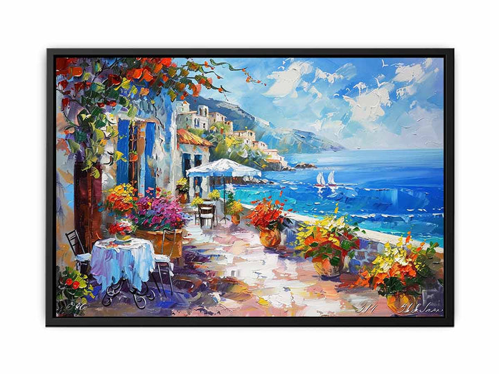 Beachside Cafe  Canvas Print