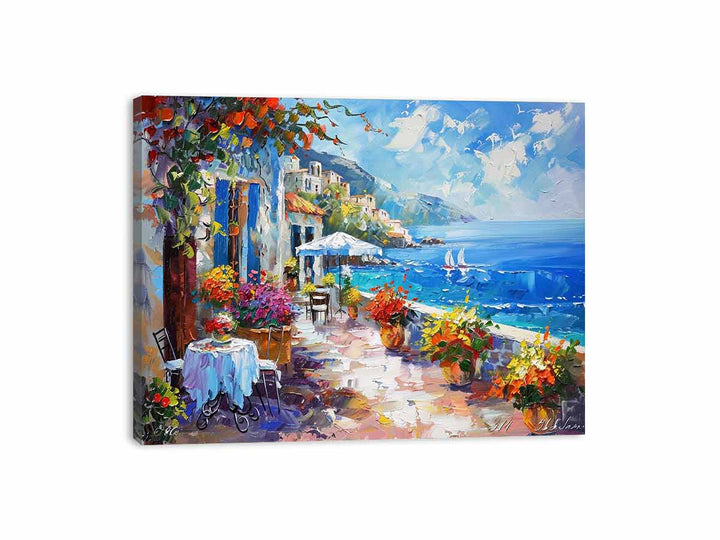 Beachside Cafe Painting