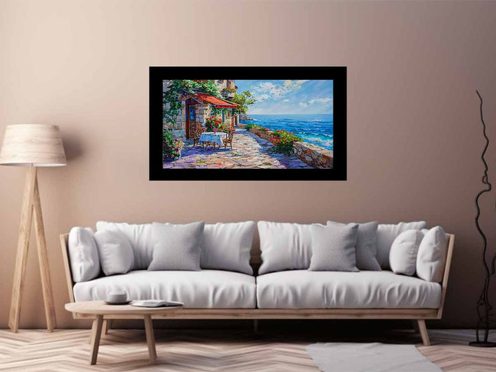 Italian beach cafe Painting