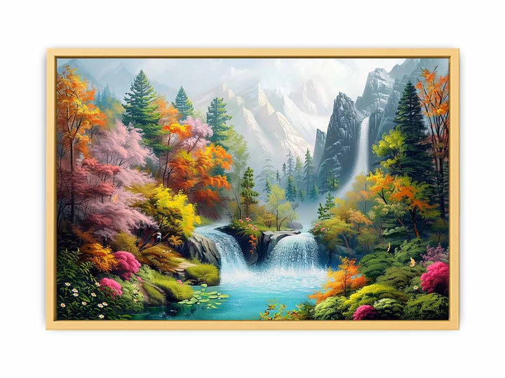 Beatifull  Waterfall  Streched canvas