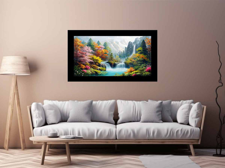 Beatifull  Waterfall Painting