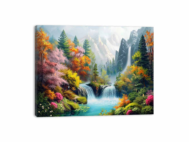 Beatifull  Waterfall Painting