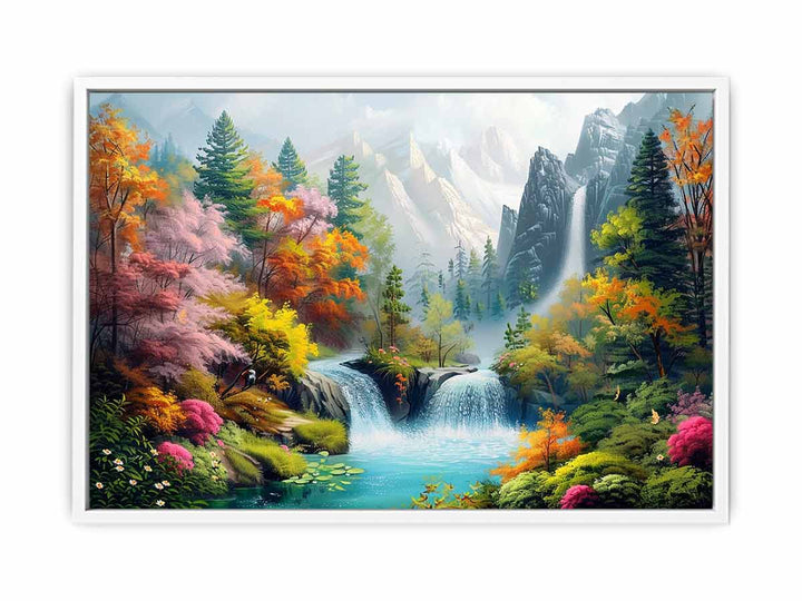 Beatifull  Waterfall Framed Print