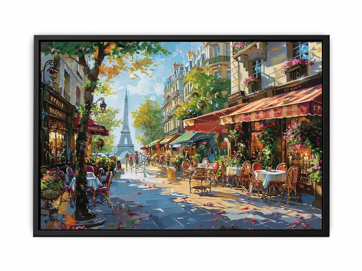 Pairs Street Painting  Canvas Print