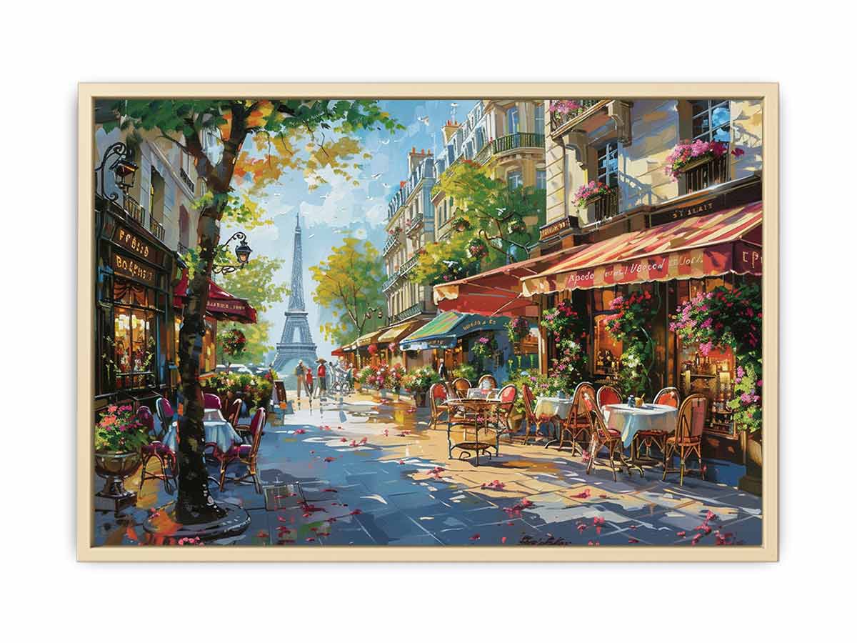 Pairs Street Painting  Art Print