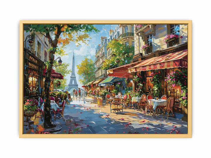 Pairs Street Painting  Streched canvas