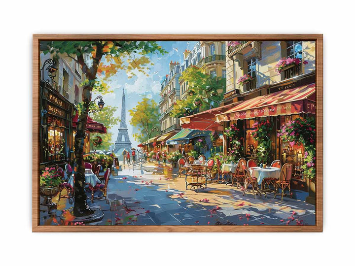 Pairs Street Painting Poster