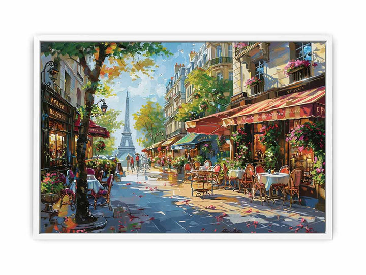 Pairs Street Painting Framed Print