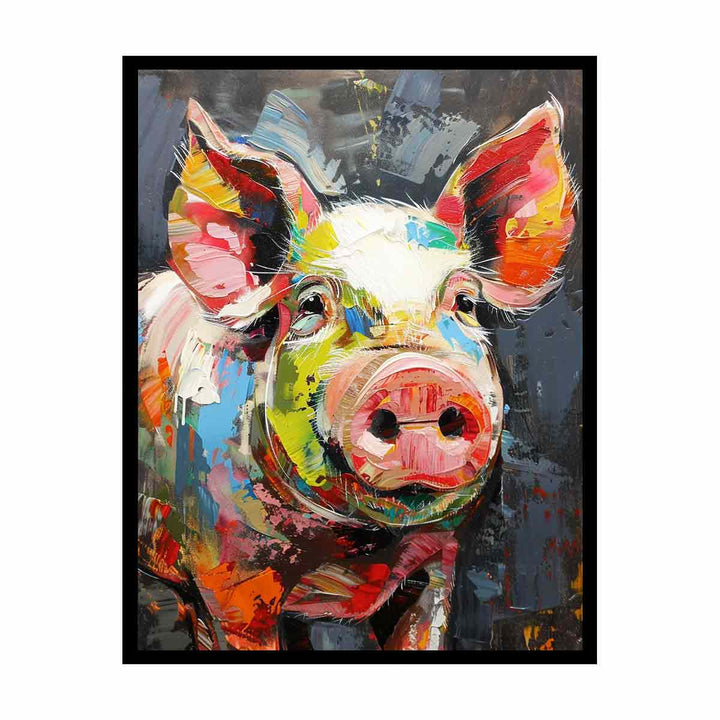 Pig Painting   Canvas Print