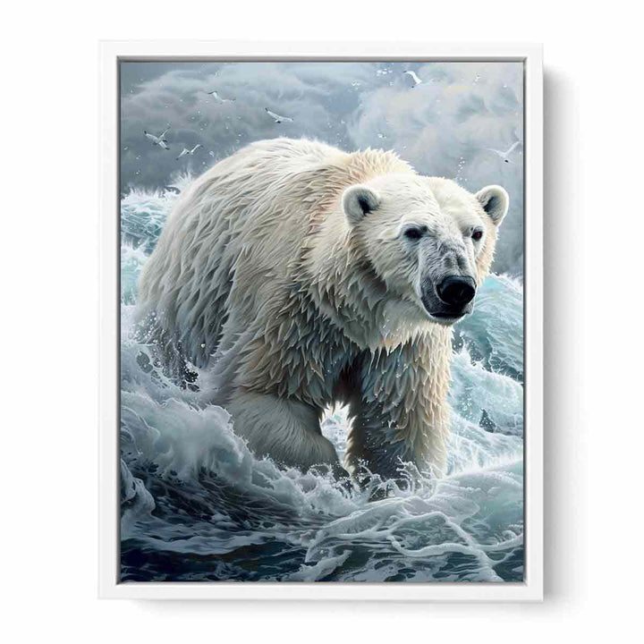 Polar Bear Painting  Framed Print