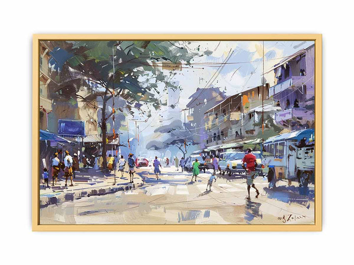 Streets In Nairobi  Streched canvas