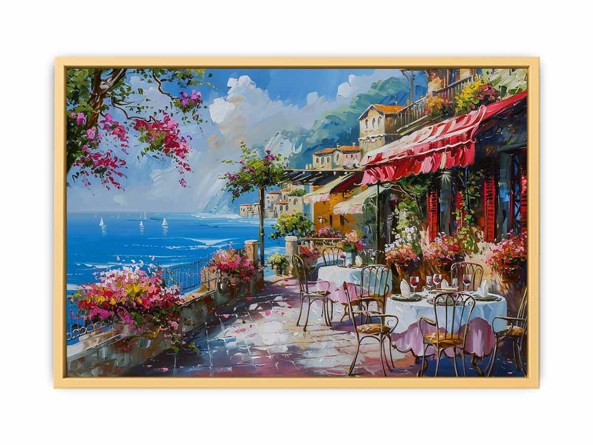 Beach Cafe  Streched canvas