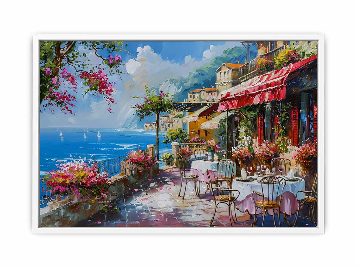 Beach Cafe Framed Print