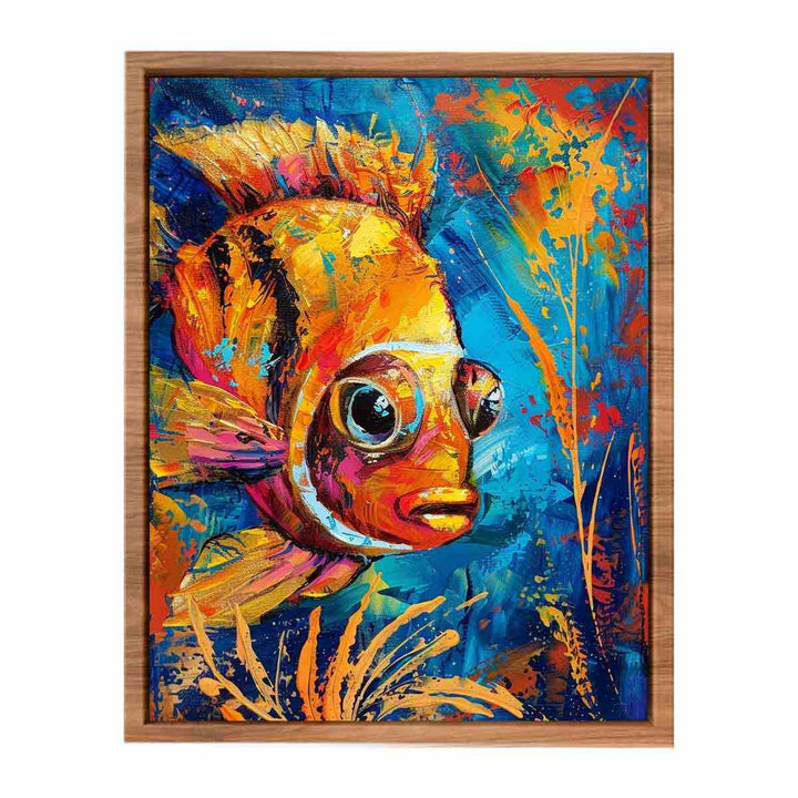 Golden Fish Painting Poster