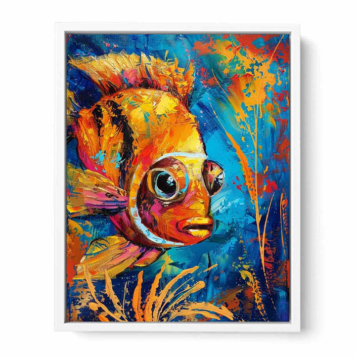 Golden Fish Painting Framed Print