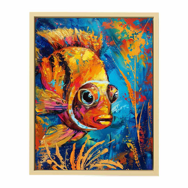 Golden Fish Painting  Art Print