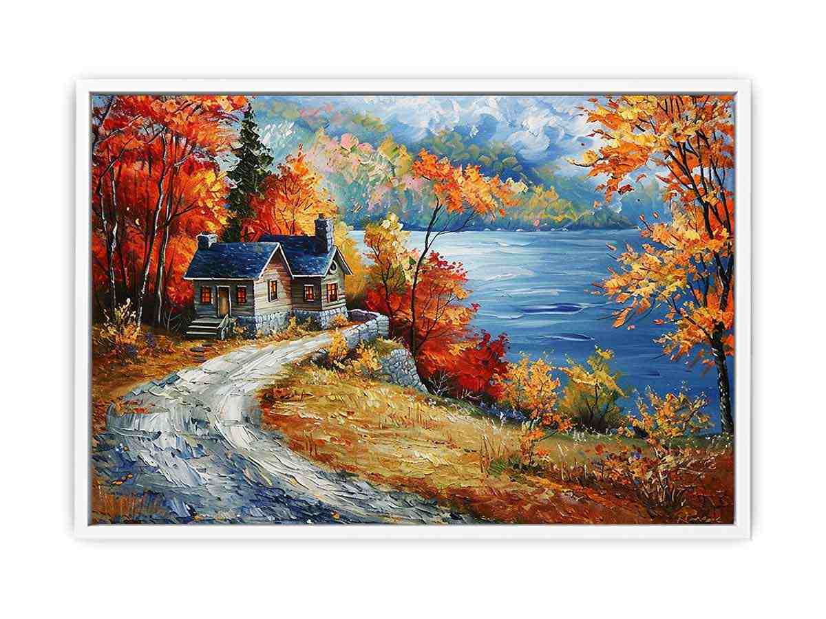 Autumn Road Framed Print