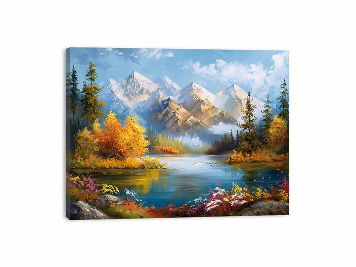 Forest Lake Painting