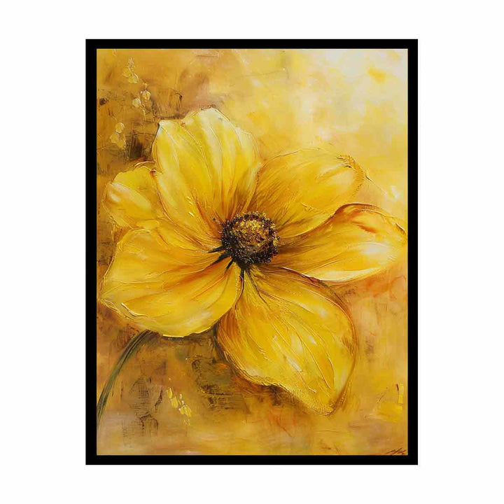 Yellow Flower Painting  Canvas Print