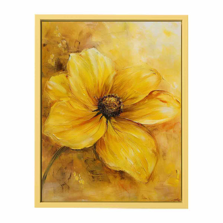 Yellow Flower Painting  Streched canvas