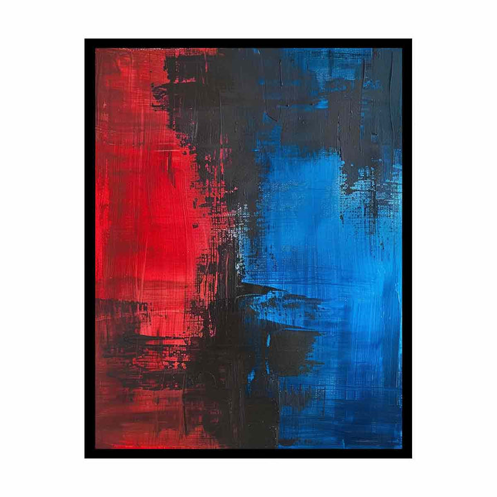 Red Blue Painting  Canvas Print